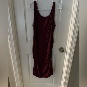 Cotton burgundy dress